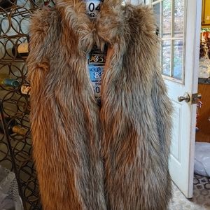 NEW DIRECTIONS FAKE FUR LINED VEST